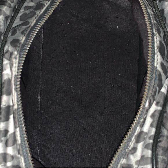 Moschino Cheap & Chic Gray Black Leopard Leather Studded Multicolor Nylon Bag - Picture 10 of 10